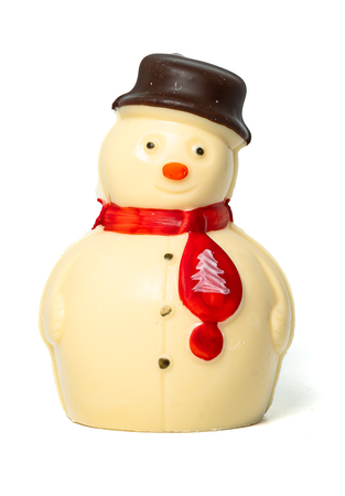 Mały Bałwanek Czekoladowy – ręcznie malowana świąteczna figurka