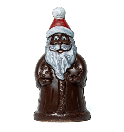 Mikołaj z Czekolady Deserowej – ręcznie malowana figurka świąteczna